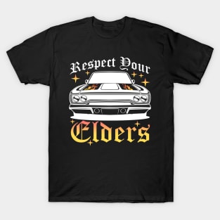 Funny Car Guy Classic Muscle Car Respect Your Elders T-Shirt